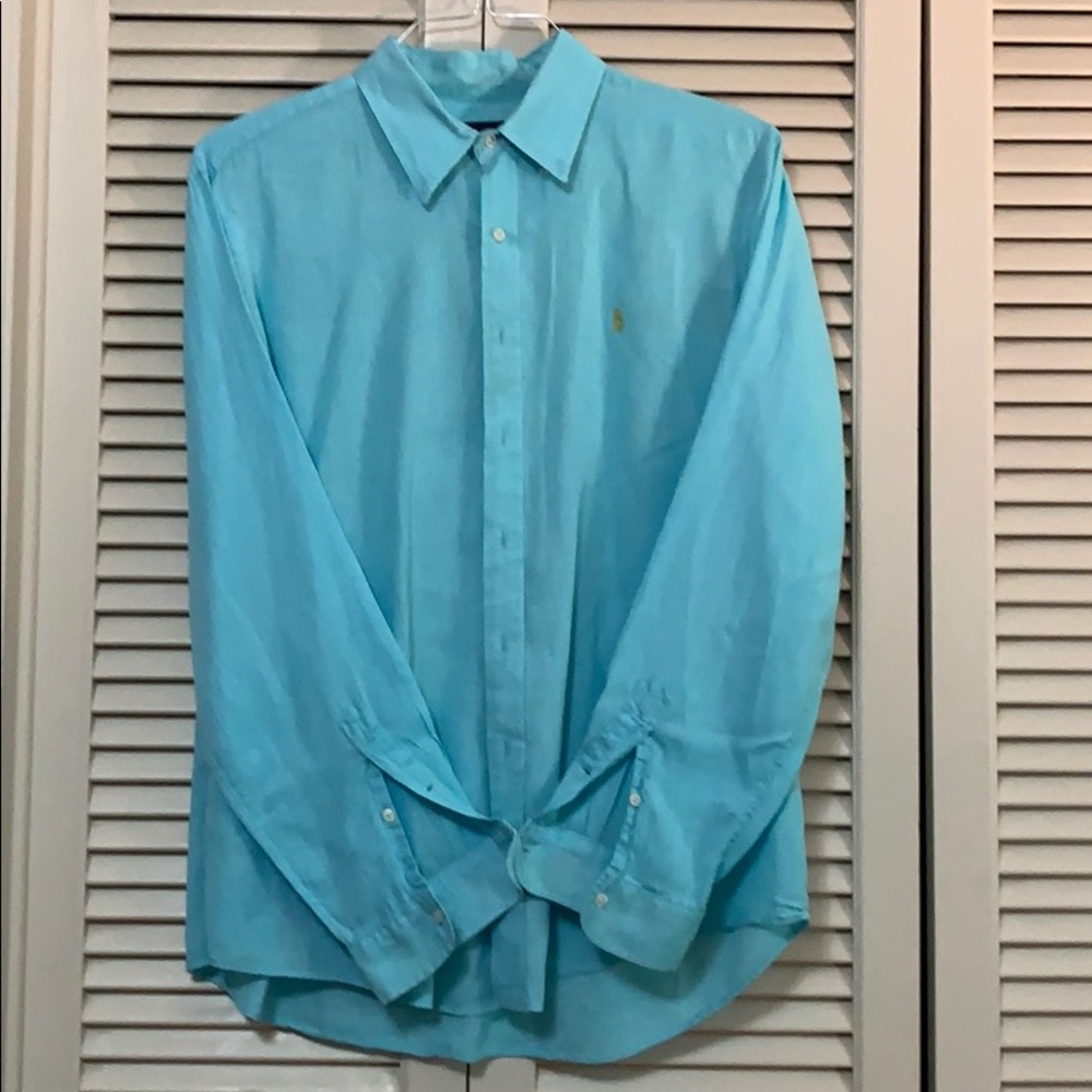 Polo Button Down Linen Shirt.